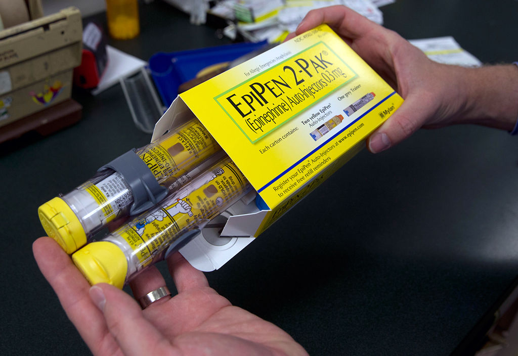 A package of EpiPens